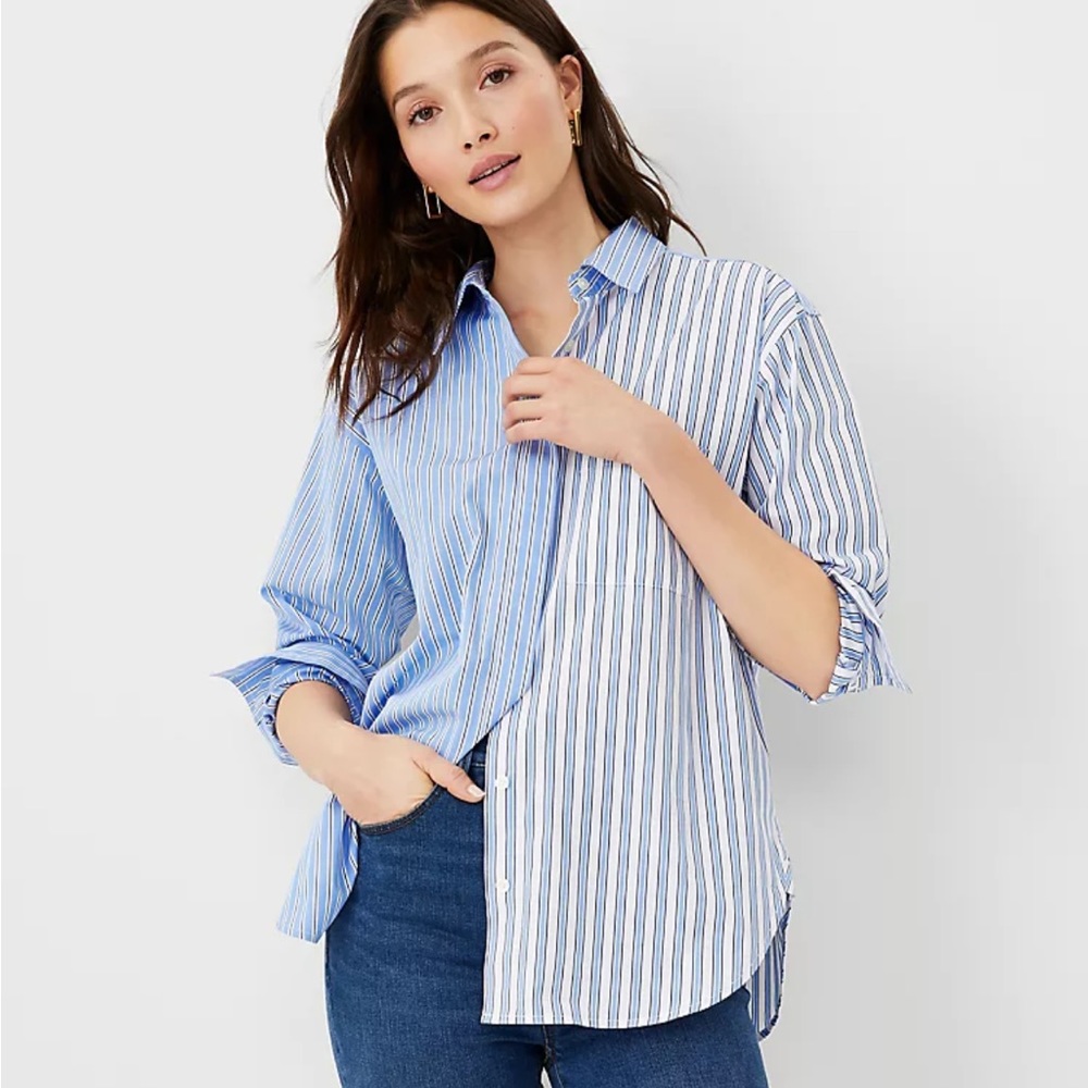 Stripe oversized shirt